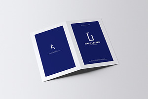 Half Letter Bi-Fold Brochure Mockup