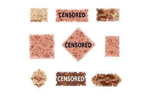 Censor blur. Censored content pixel, an Object Illustration by Stock-Smart-Start