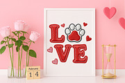 Faux Yarn Knitted Pet Valentine PNG, an Illustration by Canvas Craft (Thumbnail 3 of 7)