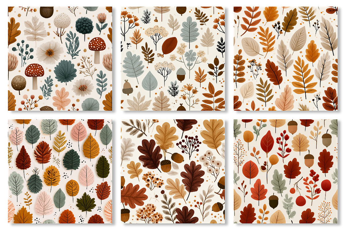 Autumn Foliage Seamless Pattern, a Pattern Graphic by Dream Creation (Photo 4 of 6)