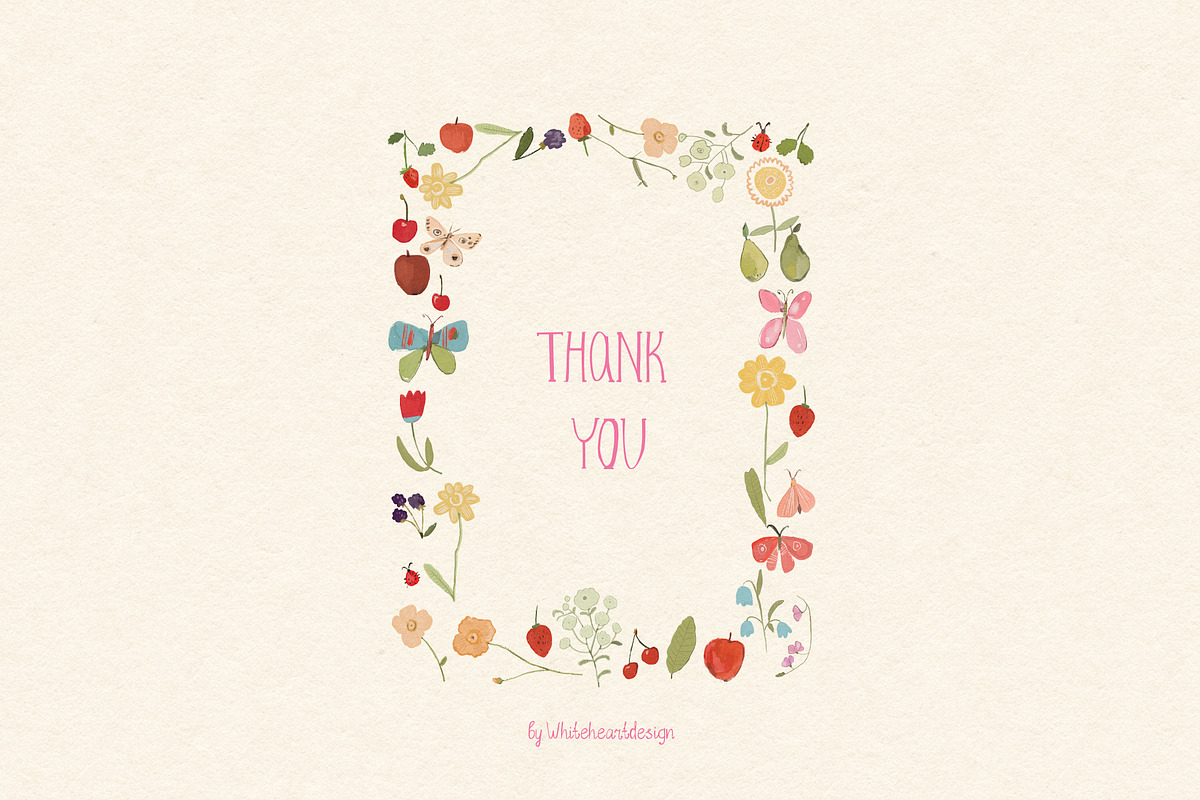 Whimsical Floral Backgrounds Frames, a Background Graphic by whiteheartdesign (Photo 20 of 20)