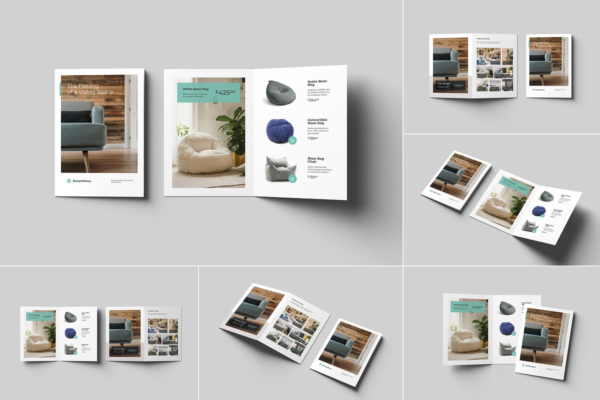 A4 Bifold Brochure Mockups, an Advertising Mockup by artimasa (Photo 1 of 7)