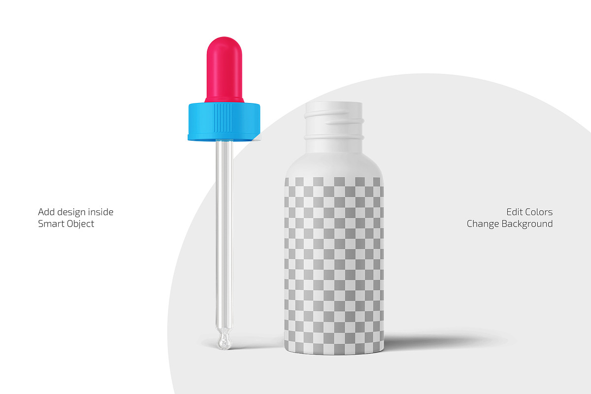 Matte Dropper Bottle Mockup Set, a Packaging Mockup by Country4k (Photo 2 of 4)