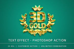 3D Gold Text Effect