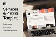 Services and Pricing Notion Template, a Marketing Template by TingDesign Studio (Thumbnail 1 of 5)