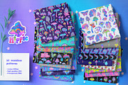 HIPPIE Set of 150+ vectors, a Pattern Graphic by Varvara Gorbash (Thumbnail 5 of 9)