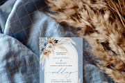 Blue 5x7 Invitation card mockup PSD, an Advertising Mockup by Blush Roses Print (Thumbnail 6 of 9)