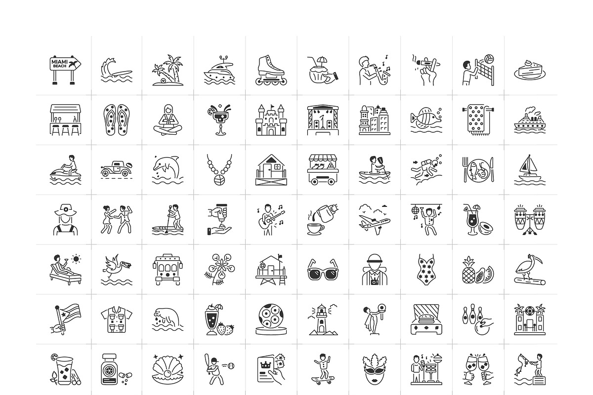 Miami Outline Icon Collection, an Outline Icon by Prosymbols (Photo 5 of 5)