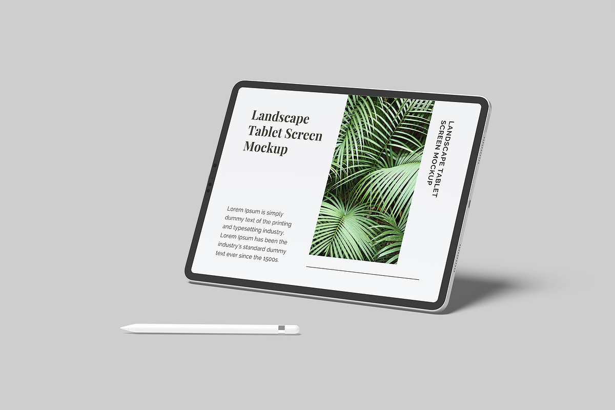 Landscape Tablet Screen Mockup, an iPad Mockup by Graphiculon (Photo 3 of 11)