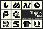 Letter Logo Template Vol 3, a Solid Icon by Tekuni (Thumbnail 12 of 12)
