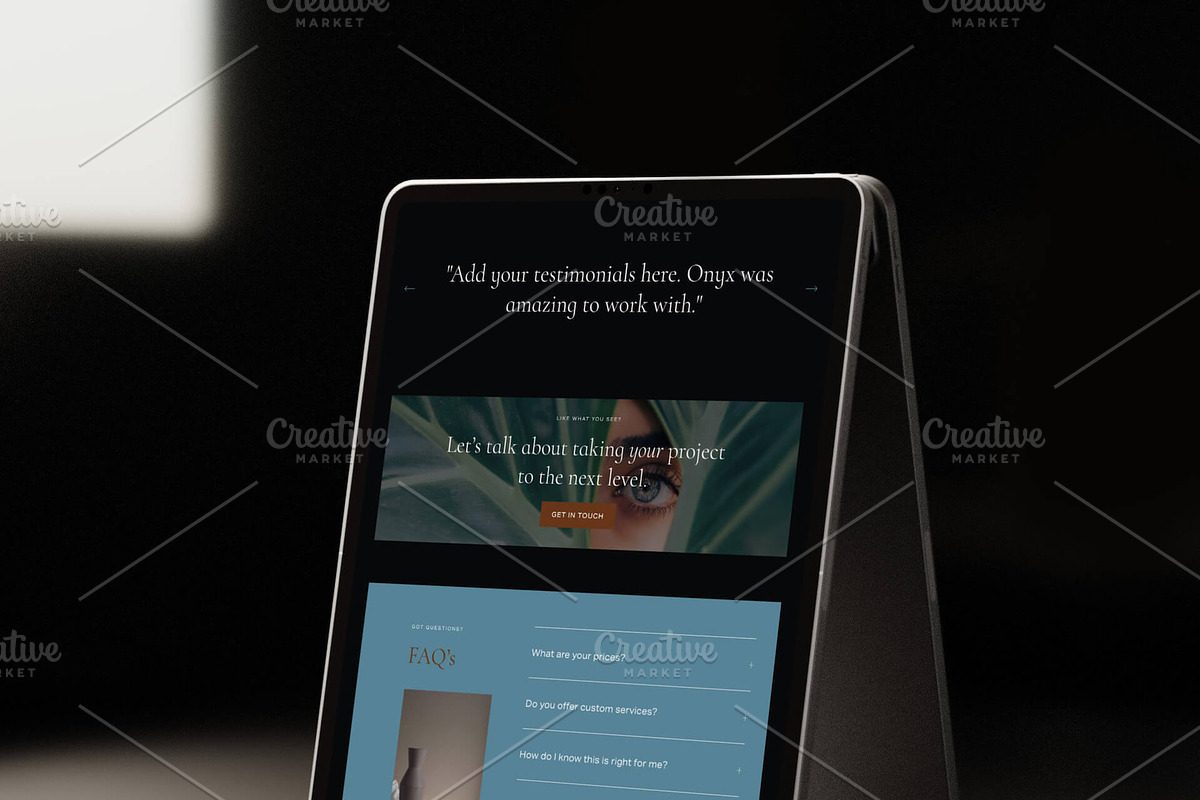 Onyx Squarespace Website Template, a Squarespace Template by The Humanista Co. (Photo 7 of 19)