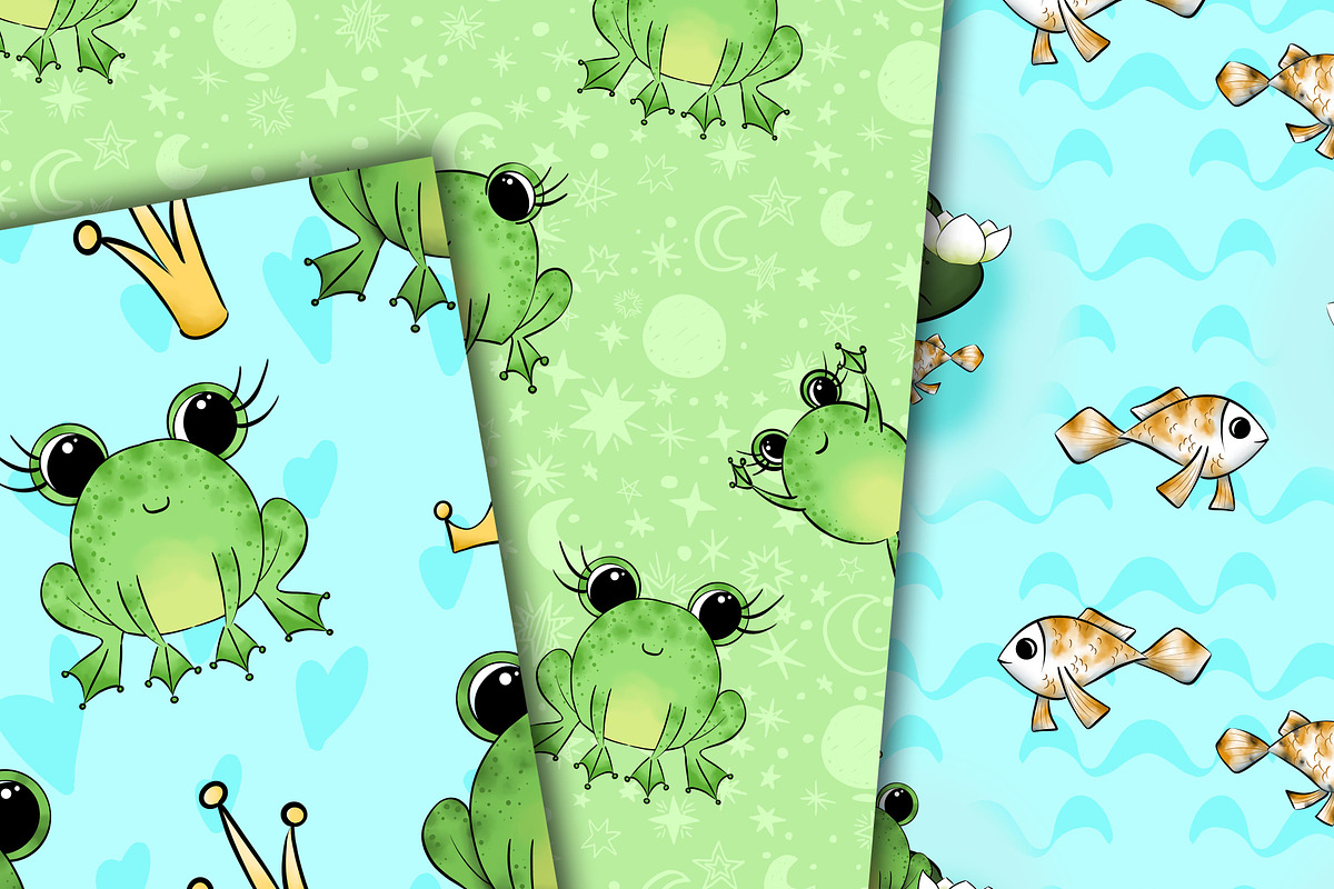 Frog patterns, a Pattern Graphic by DarinaDigital (Photo 3 of 6)