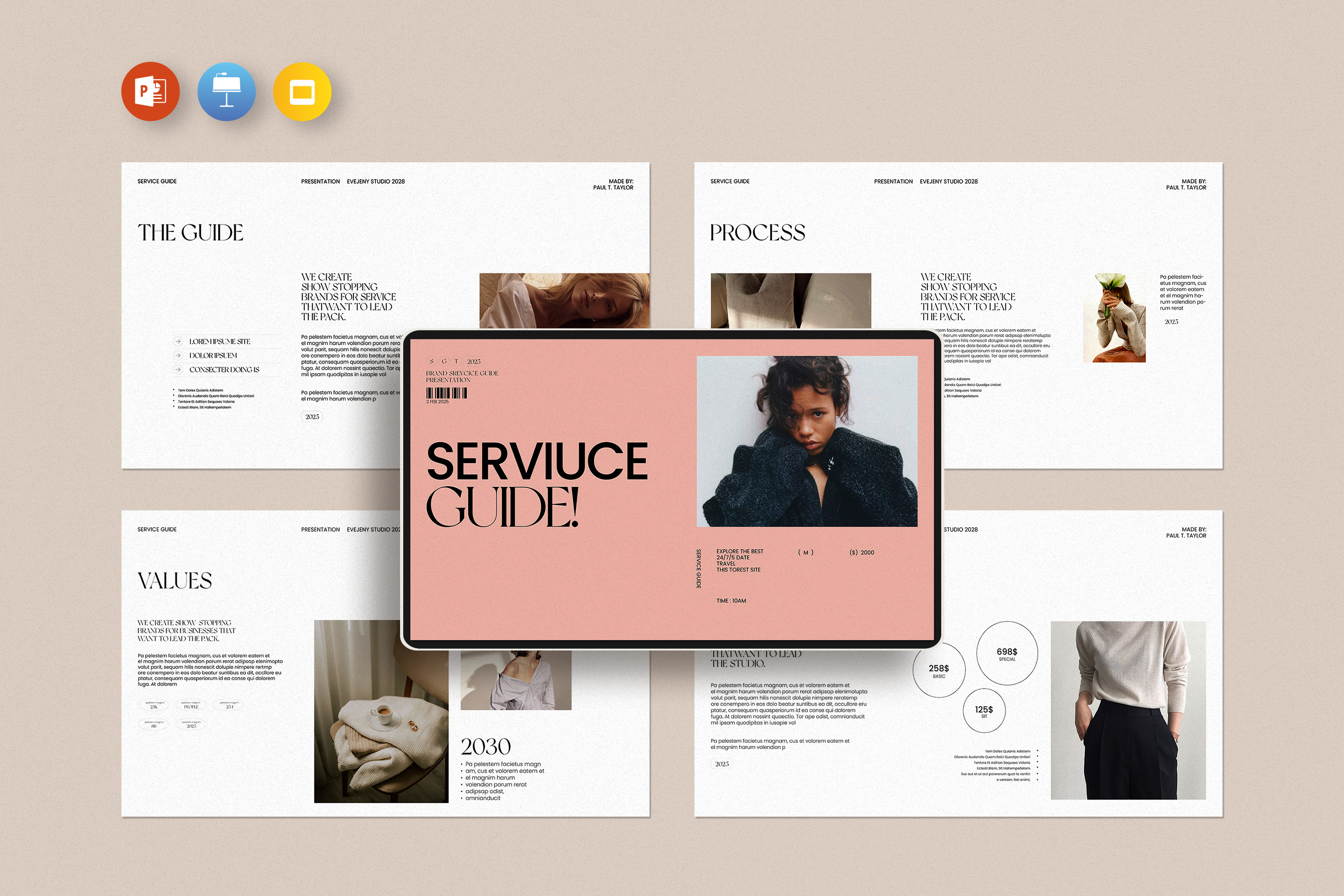 Service Guide Presentation Template, a Presentation Template by ...