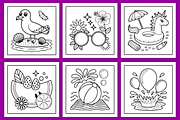Bold and Easy Cute Summer Coloring, a Seasonal Illustration by Ink Gallery (Thumbnail 4 of 4)