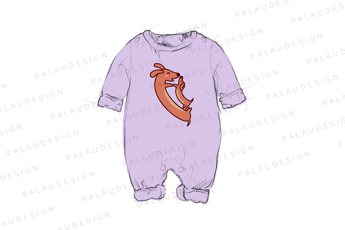 Cute Kawaii Dachshund Dog Character, an Animal Illustration by Palau (Photo 8 of 12)