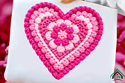 Faux Yarn Crochet Valentine Heart, an Illustration by Craft Nest (Thumbnail 2 of 8)