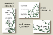 Invitations with eucalyptus leaves, an Invitation Template by Digital illustration shop (Thumbnail 5 of 5)