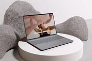 MacBook Air Mockup Set, a Wearable Device Mockup by swsi-studio (Thumbnail 5 of 6)