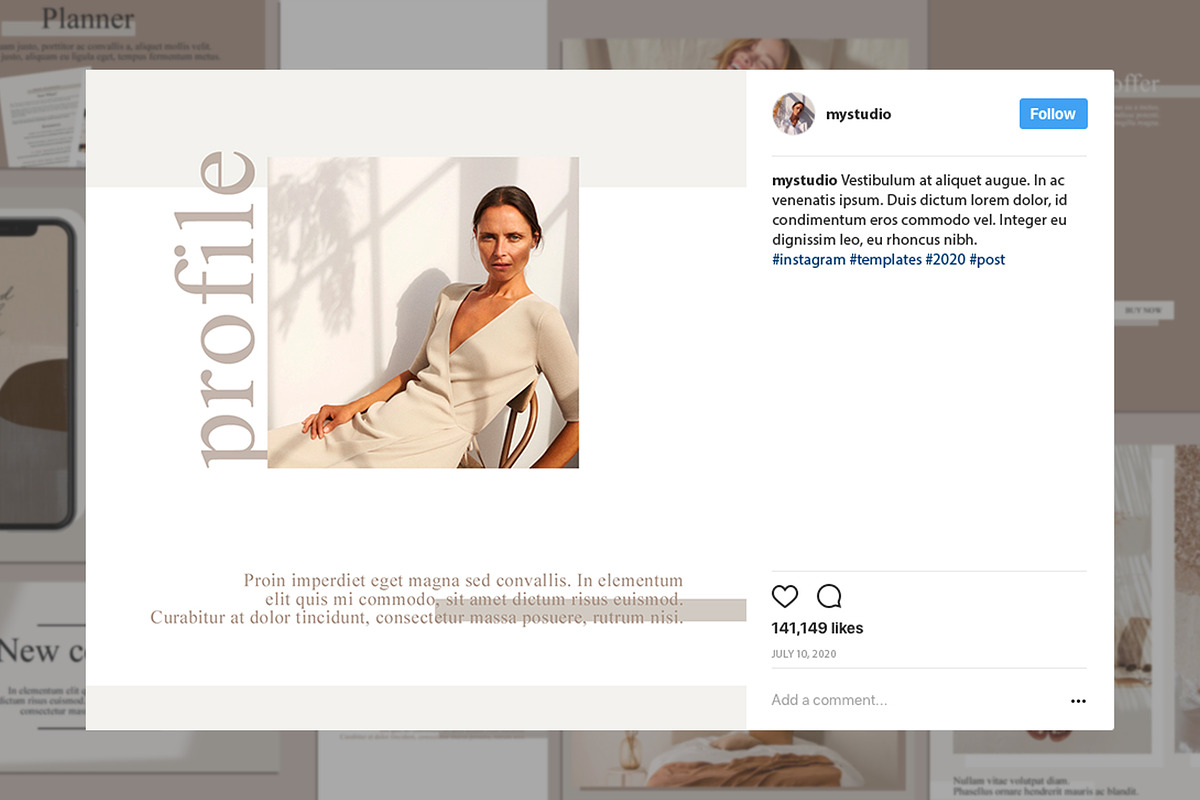 Templates for social media | BOHEMIA, a Social Media Template by Olg Store (Photo 2 of 7)