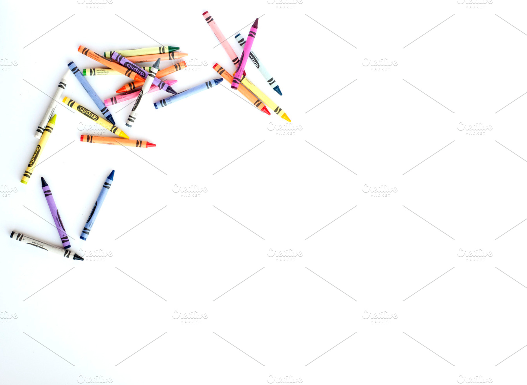 Crayons Stock Image, a School & Education Photo by Handmade Creative 