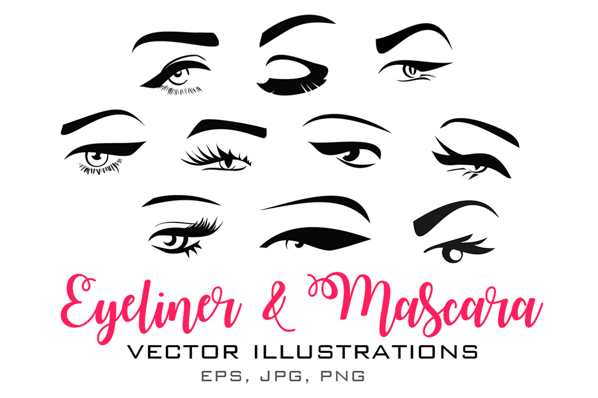 Eyeliner and Mascara Eye Vector, an Illustration by esylvia (Photo 1 of 3)