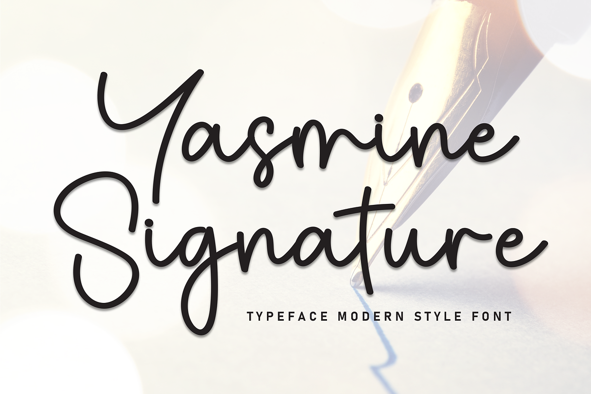 Yasmine Signature | Script Font, a Handwritten Font by Scratchones (Photo 1 of 8)