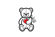 Cute Teddy Bear Love Vector Bundle, an Illustration by Designs_River (Thumbnail 8 of 51)