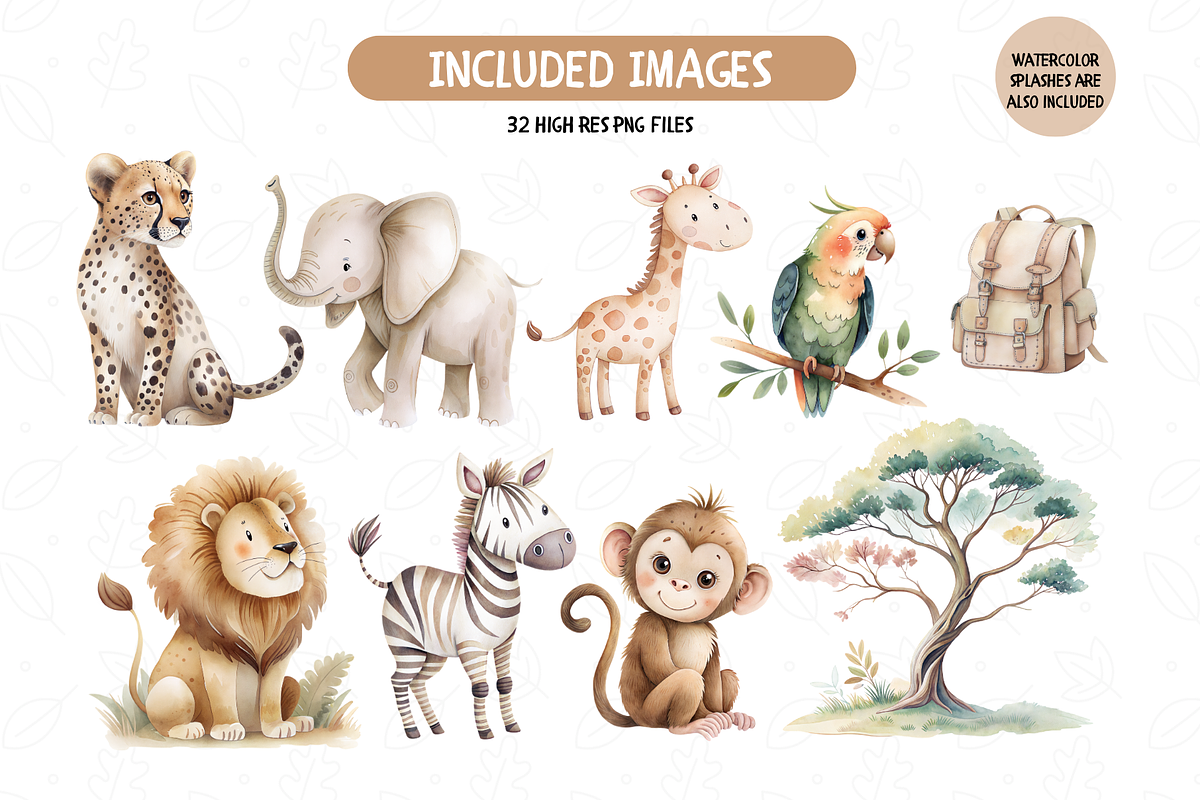 Cute Kids Safari Graphics, an Illustration by TatiMockup (Photo 3 of 6)