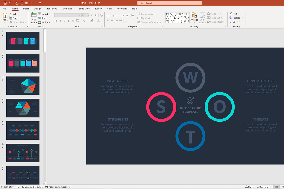 Stylish PowerPoint Template, a Presentation Template by Infographics project (Photo 10 of 13)