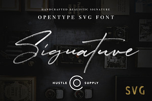 JV Signature SVG - Opentype SVG