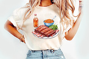 4th of July Foods Party Clipart, an Illustration by Watercolor design (Thumbnail 3 of 5)