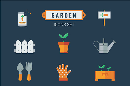 Garden icons set