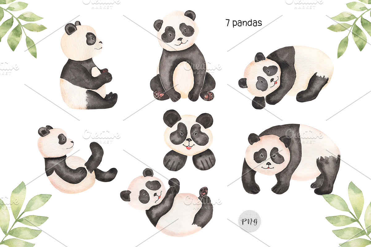 Panda Garden, an Animal Illustration by MayaNavits (Photo 3 of 19)