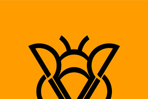 Modern Bee monoline logo