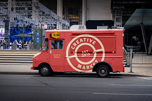 Food Truck PSD Mockup Template