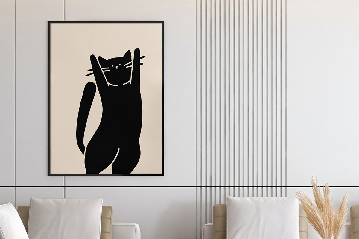 Simple Cats Linocut Clipart, an Illustration by ClayStudio (Photo 5 of 7)