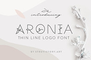 Aronia - Thin Line Logo Font, a Symbol Font by Struvictory.art (Thumbnail 1 of 9)