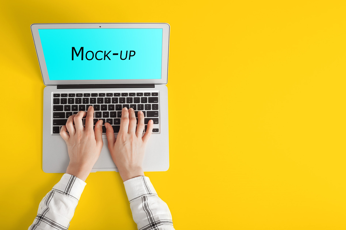Laptop mock-up, a Books & Magazine Mockup by vovan
