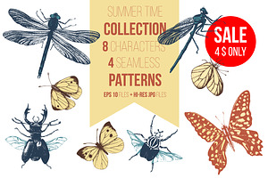 Insects And Seamless Patterns