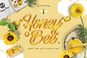 Honey Bee, a Script Font by Font Bundles (Thumbnail 1 of 3)
