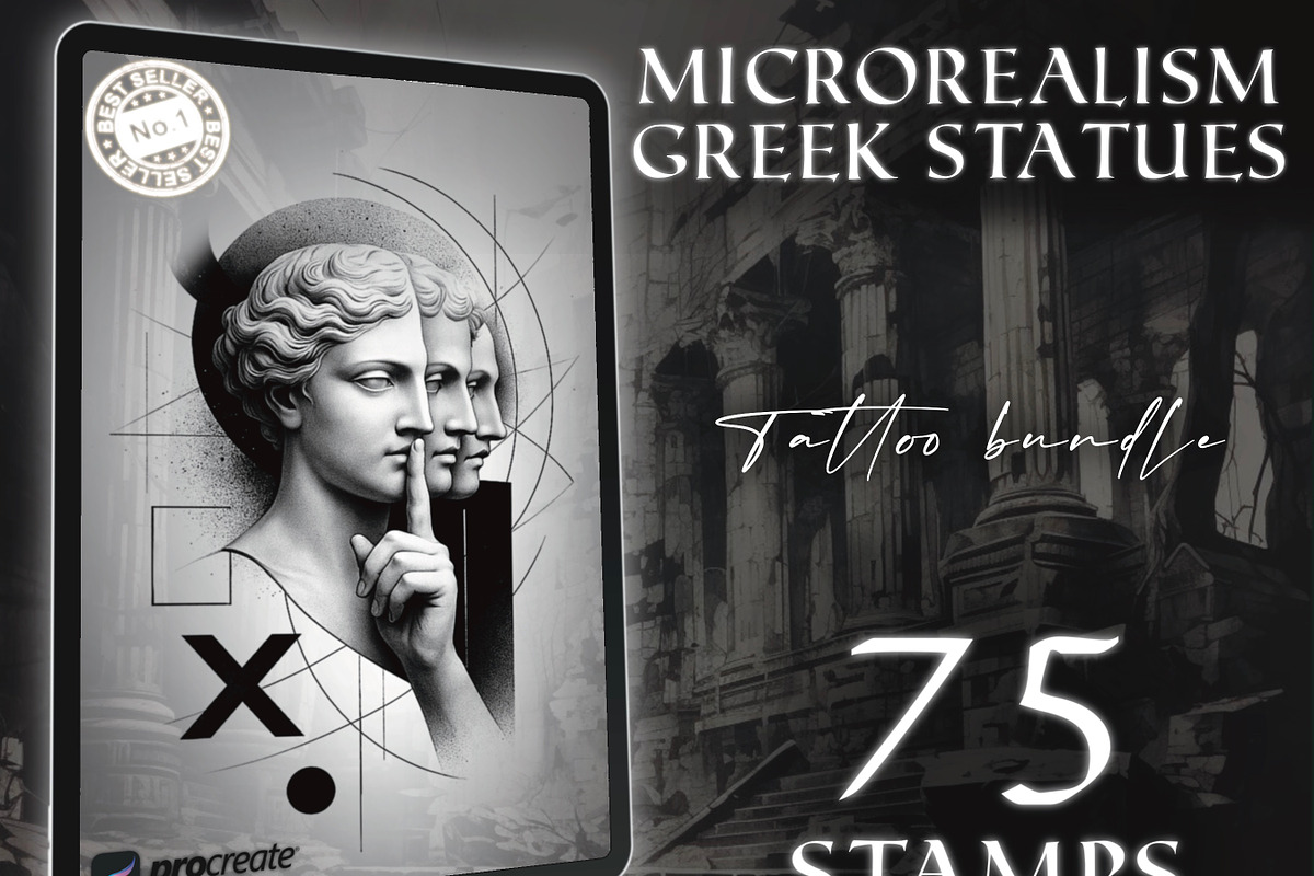 Greek Statue Procreate Brush Set, a Brush Add-On by ProcreateInk (Photo 1 of 6)