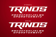 Trinos - Sporty Tech Font, a Font by Arterfak Project (Thumbnail 6 of 15)