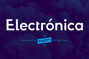 Electronica Font Family, a Sans Serif Font by Graviton Font Foundry (Thumbnail 1 of 6)
