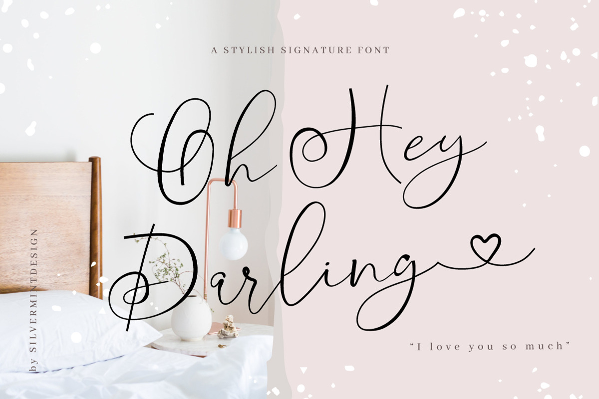 Oh Hey Darling, a Script Font by SilverMintDesign (Photo 13 of 13)