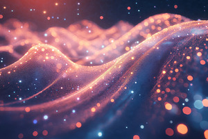 Glowing abstract waves of light and, a Photo by Pixeness Studio