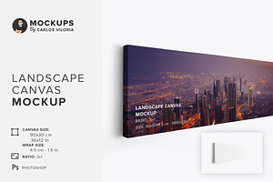 Landscape Canvas Ratio 3x1 Mockup