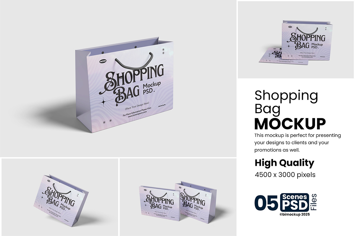 Shopping Bag Mockup, a Product Mockup by bimockup (Photo 1 of 6)