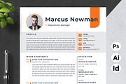 Minimal Resume Design, a Resume Template by Attractive Resume (Thumbnail 1 of 3)