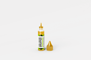 All Sizes Vape Dropper Bottle MockUp