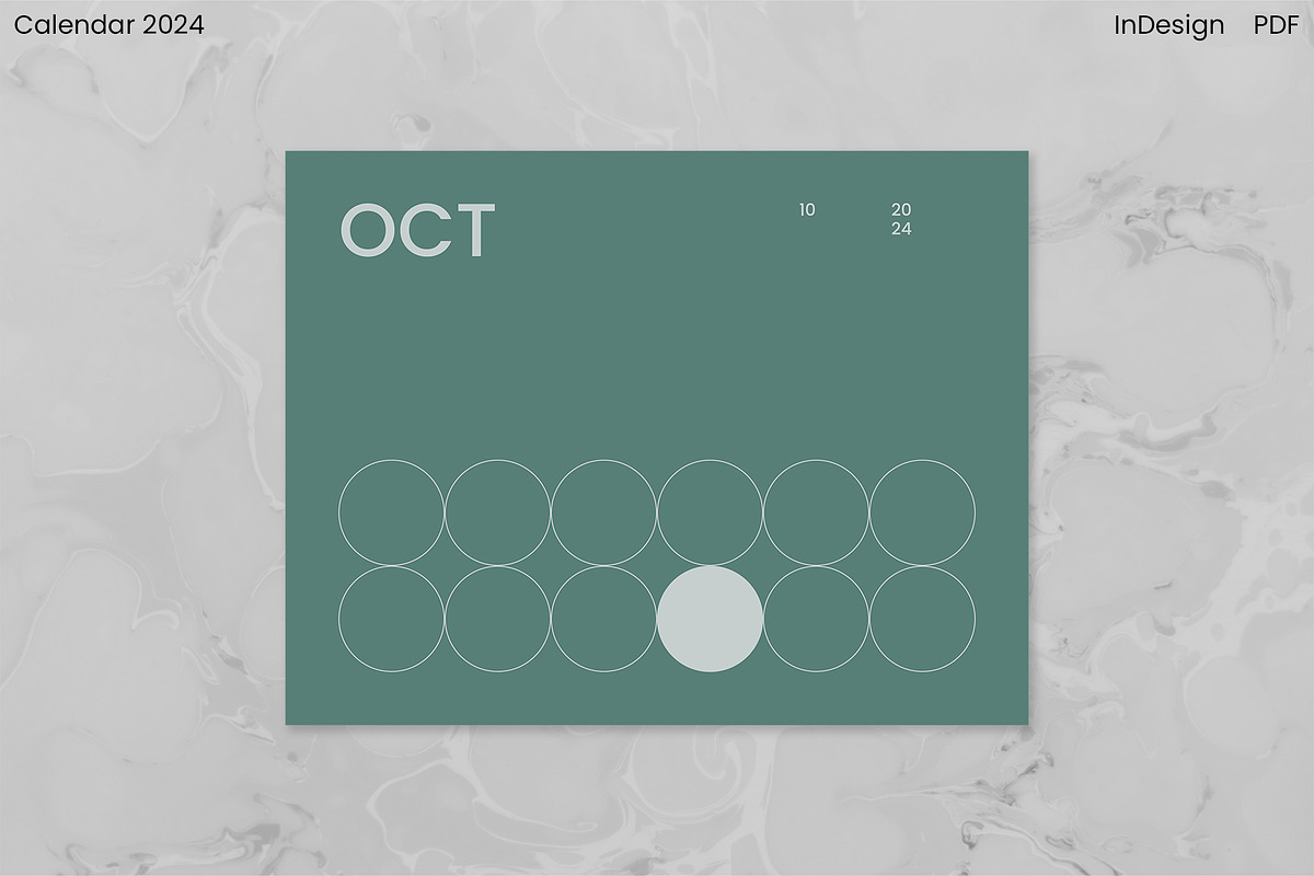 Minimalist Calendar 2024 (InDesign), an Object Graphic by Kessens (Photo 22 of 28)